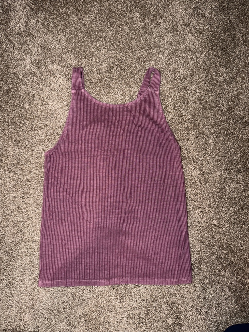 American Eagle Outfitters Mauve Ribbed Back Tie Tank Top